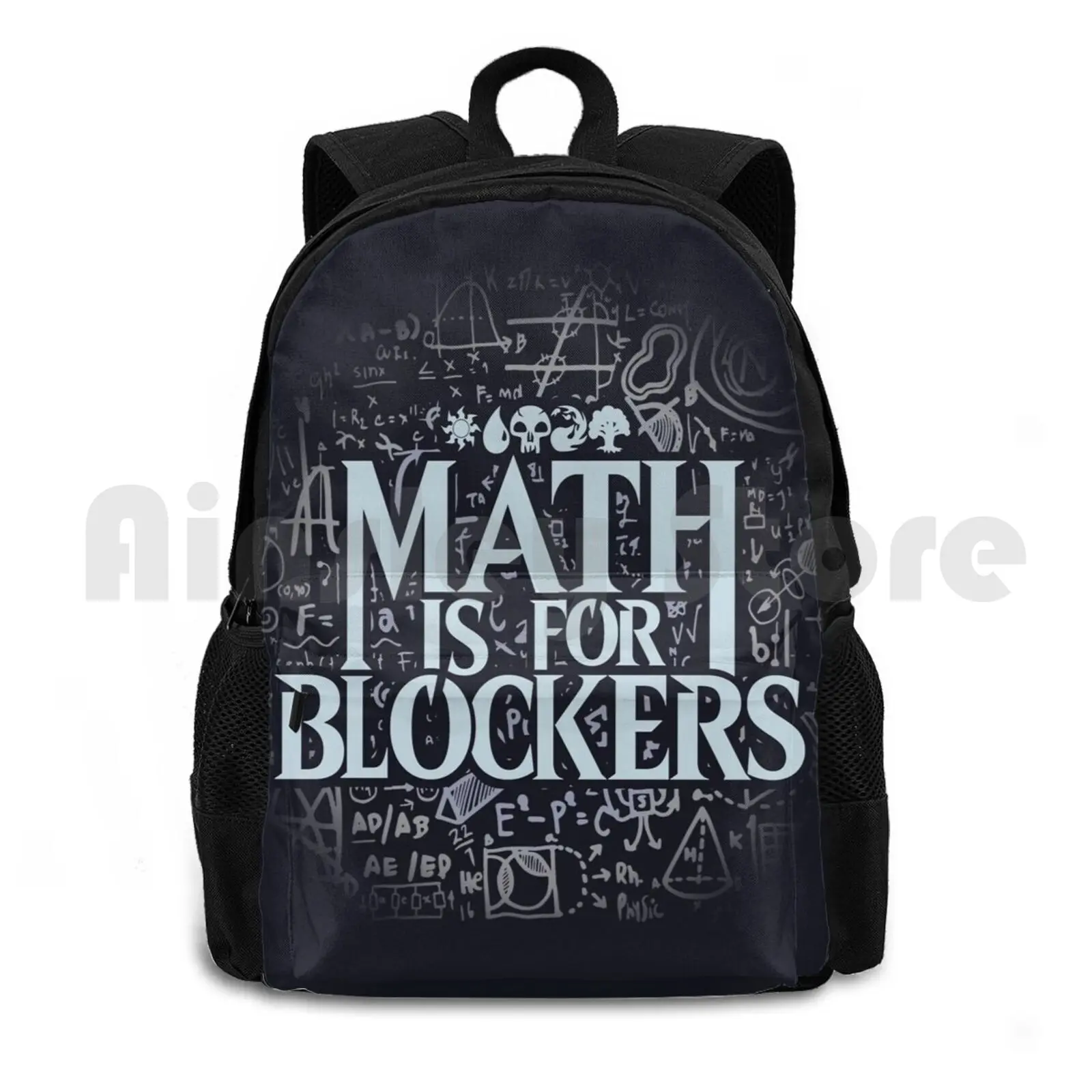 Math Is For Blockers-Artifact Edition Outdoor Hiking Backpack Riding Climbing Sports Bag Magic Plains Island Swamp Mountain