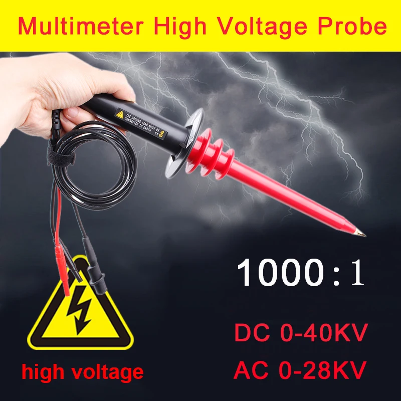 High Voltage Probe To 40KV Multimeter Probe 1000X Attenuation Bandwidth 10MHZ Probe DC 20KV/30KV/40KV HVP-40 HVP-3230 HVP-3220