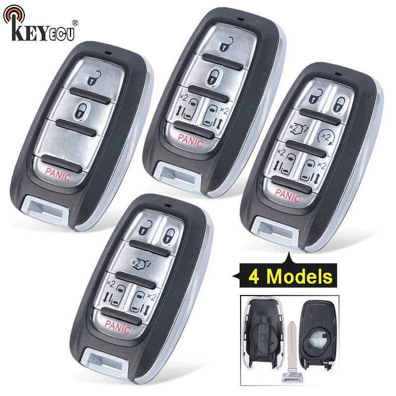 KEYECU for Chrysler Pacifica 2017 2018 2019 2020 M3N-97395900 Replacement 3 5 6 7 Button Remote Car Key Shell Fob with Blade