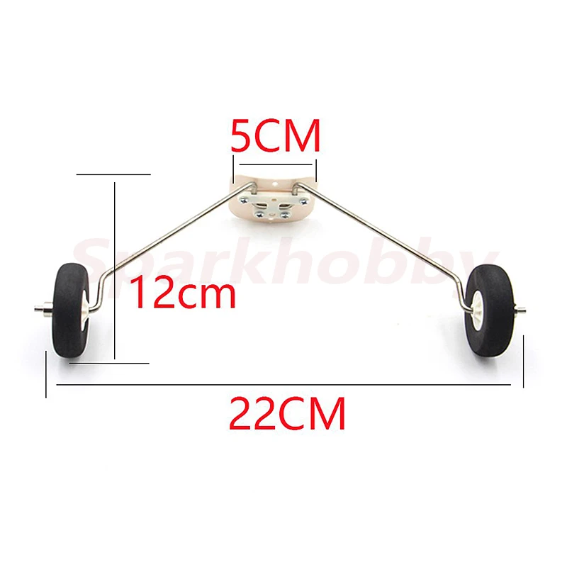 Mini train d\'atterrissage en fil d\'acier avec roue éponge, 1400mm, 800mm, X8, 800mm, RC Airpalne Partners-Wing Models, DIY