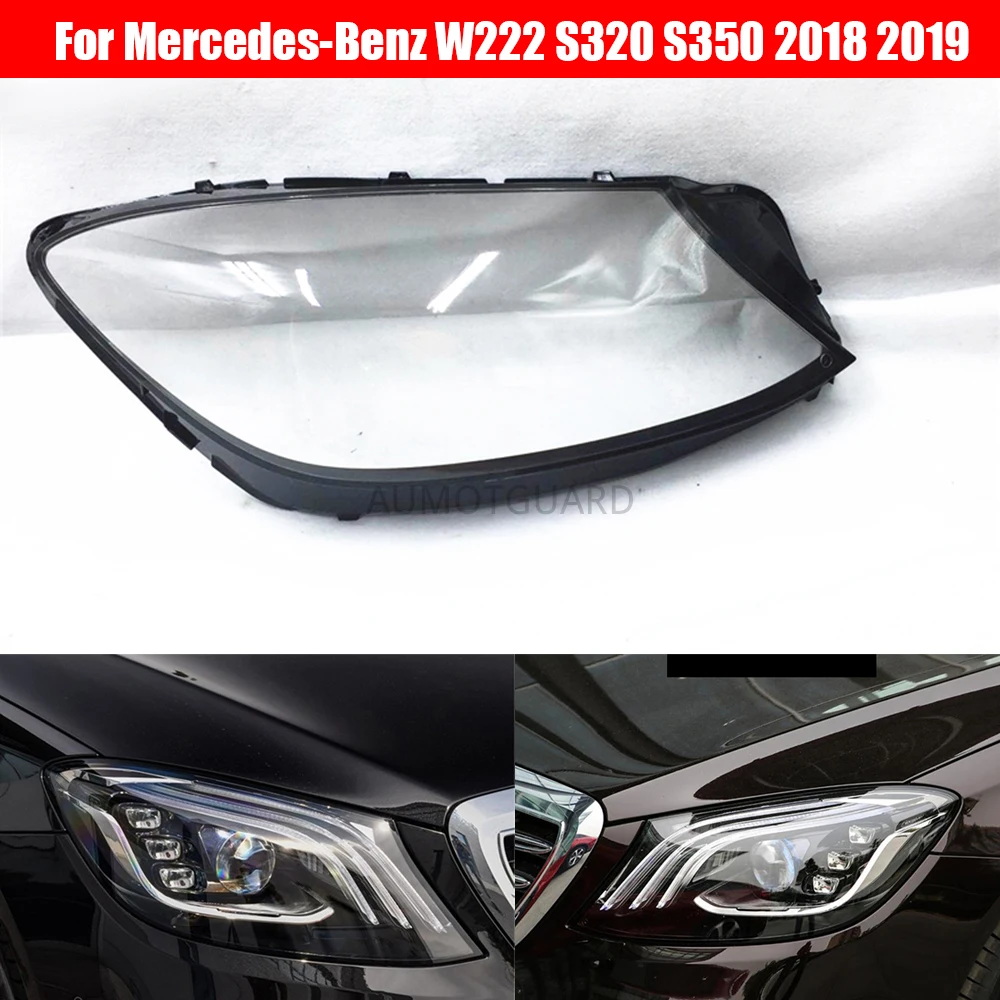 

Headlight Lens For Mercedes-Benz W222 S320 S350 S450 S500 2018 2019 Headlamp Cover Replacement Front Car Light Auto Shell