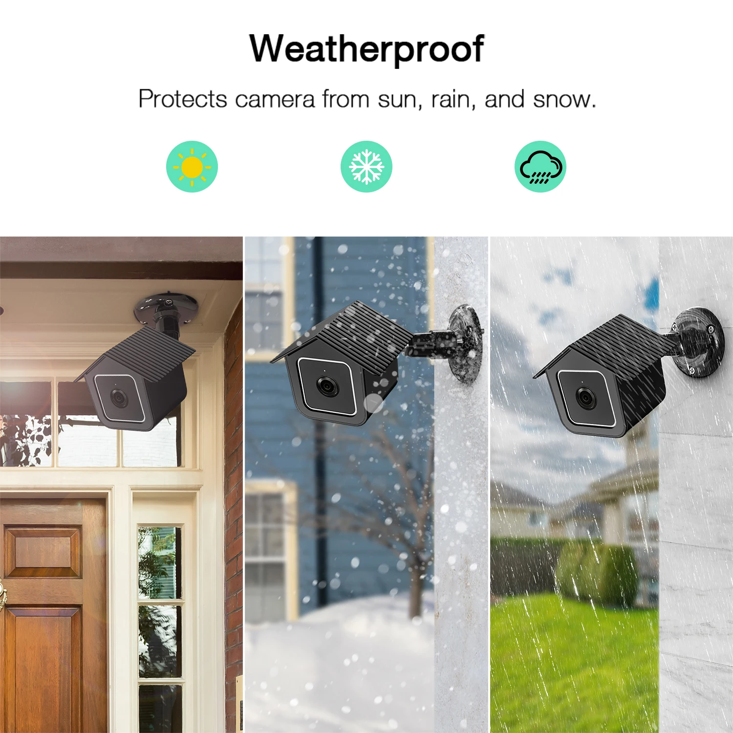 Chống Thấm Nước Treo Tường Cho Wyze Cam V3 Camera Thông Minh, Bảo Vệ Nhựa Ốp Lưng Giá Đỡ Tạo Khả Năng Xoay Tròn 360 Độ