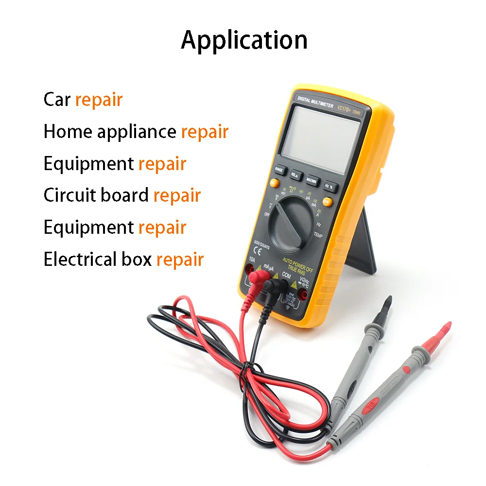 Professional Digital Multimeter Electrical AC DC Voltage Current Resistance Capacitance Diode Tester Auto Range Temperature Test
