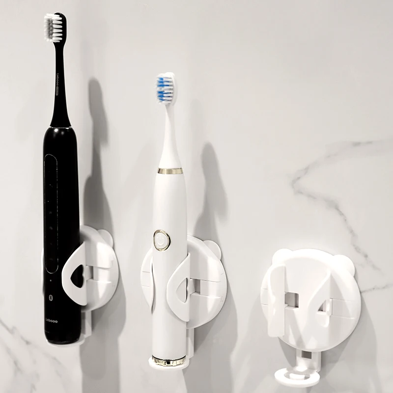 Soporte de pared para cepillo de dientes eléctrico sin perforaciones, sensor de gravedad, ajuste automático, soporte de almacenamiento de cepillo de dientes eléctrico resistente al agua