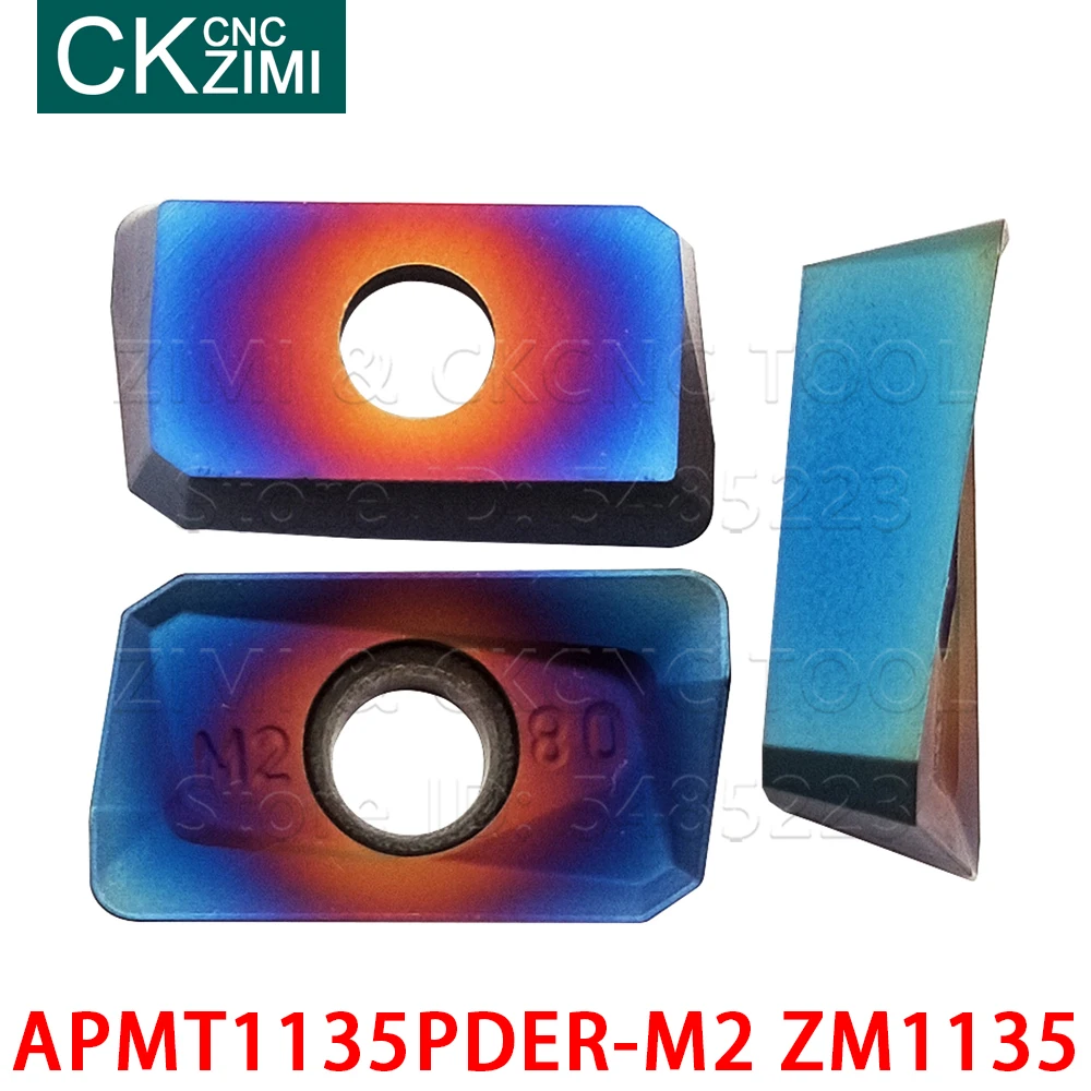 APMT1135PDER-M2 carbure insère fraise APMT 1135 PDER CNC carré épaule fraise machine tour outil de coupe usinage