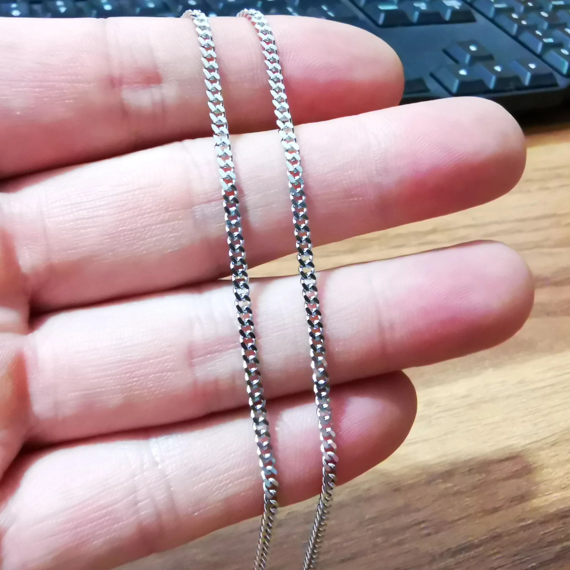 10 Meter Lot Thin 2.2mm Stainless steel Welding Chain Strong Chain Link Jewelry Findings Marking DIY