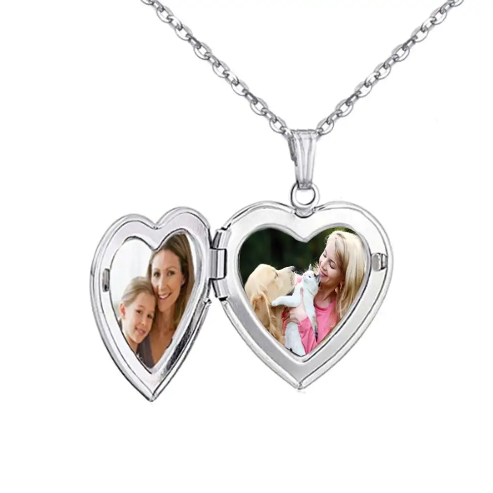 Forever In My Heart stainless steel Love Heart Locket Necklace That Holds Pictures Photo  Locket Necklace  for Women Girls