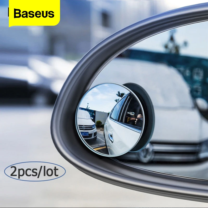 Baseus 360 Degree Universal Blind Spot Mirror For Car HOT Sale Frameless  Wide Angle Telescopic Inspection Parking Mirror