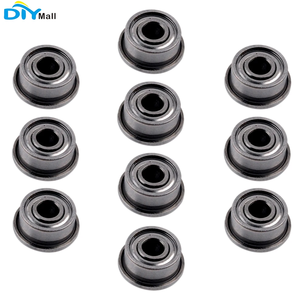 10pcs/lot 3*8*4 Cup Bearing Miniature Deep Groove Ball Flanged EV for Robot Arm