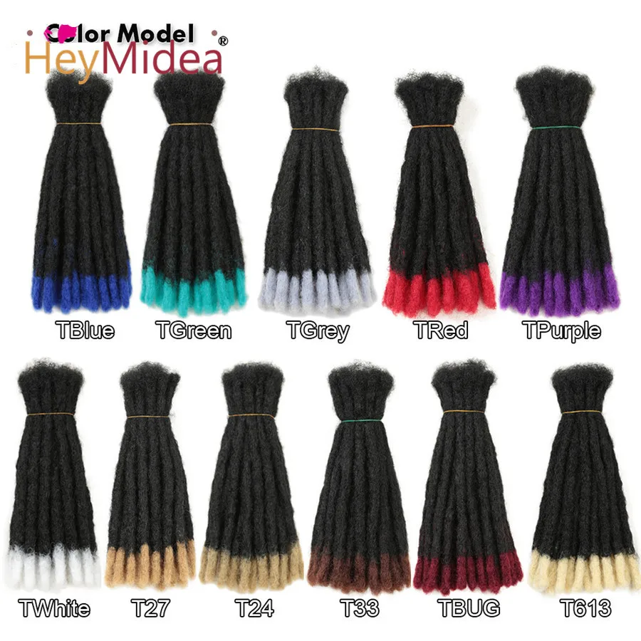 Dreadlocks Sintéticos de 10 Pulgadas para Crochet, Trenzas Hechas a Mano, Estilo Hip-Hop para Hombres y Mujeres, Extensiones Ombre 4