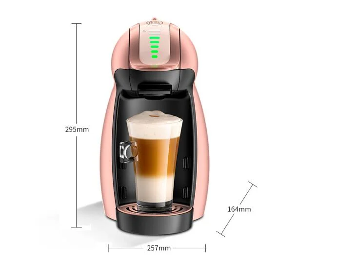 Nescafe Dolce Gusto household Capsule Coffee Machine Home Fully Automatic Office Genio Electric drip cafe maker Rose Gold pink