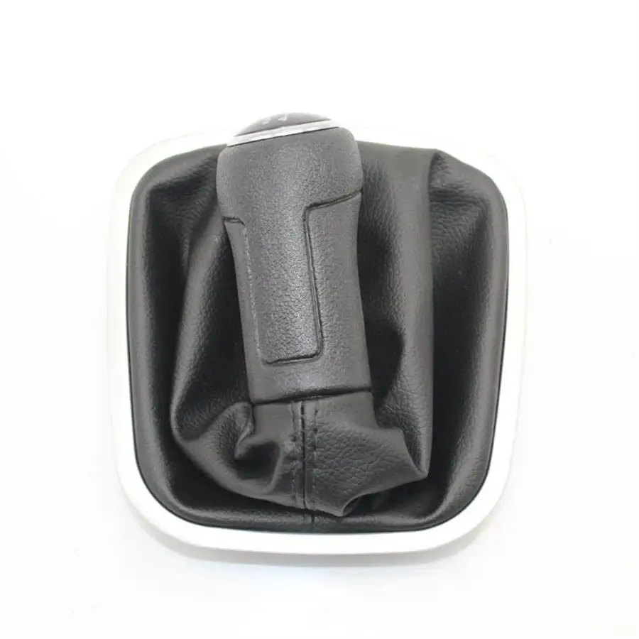 5 Speed Car Shift Gear Knob With Chrome PU Leather Boot For VW Polo 6R Polo Sedan 2010 2011 2012 2013 2014 2015 2016 2017