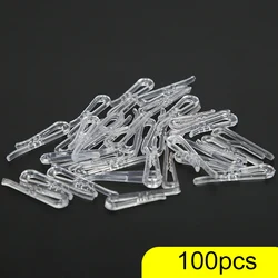 100pcs Clip di abbigliamento Clip di imballaggio dentata in plastica trasparente Clip fissa camicia gonna accessori Clip multifunzione