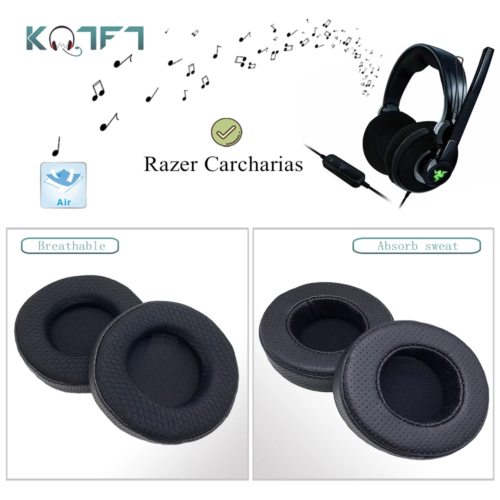 

Дышащие стильные кожаные сменные амбушюры KQTFT для Razer Carcharias, запчасти для наушников, чехол для подушки, чашки