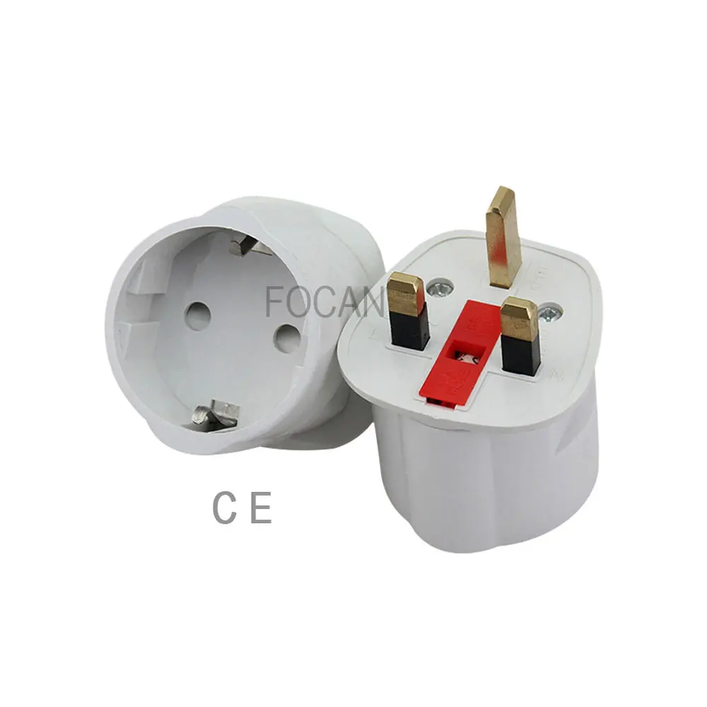 Travel Adapter/Travel Plug (EU to UK Plug Adapter) white