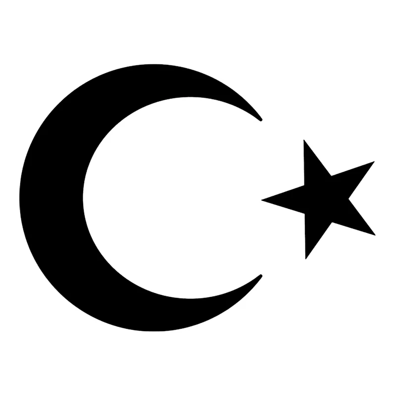 Turkish Flag Moon And Star Car Sticker Car Decal Waterproof Stickers On Car Truck Rear Bumper Window