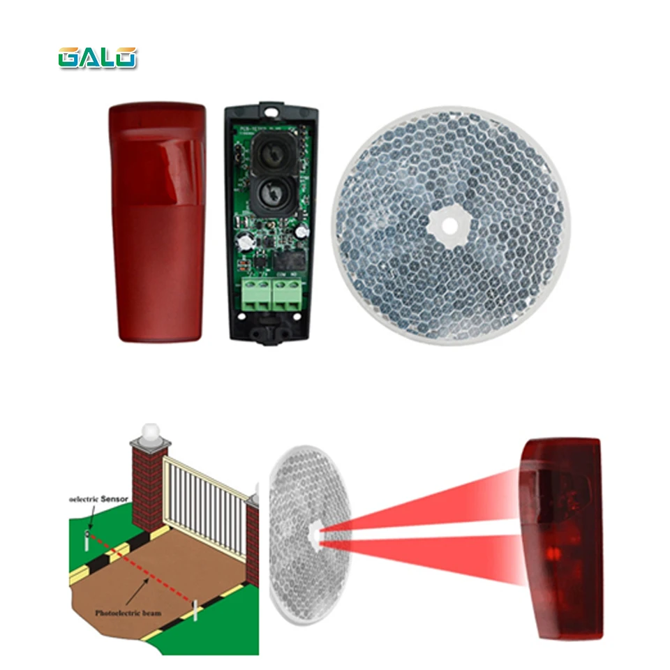 New Sliding Garage Door Gate Opener Infrared Beam Reflective Photocell for Electrical Gate Photoelectric Switch Door Photocells