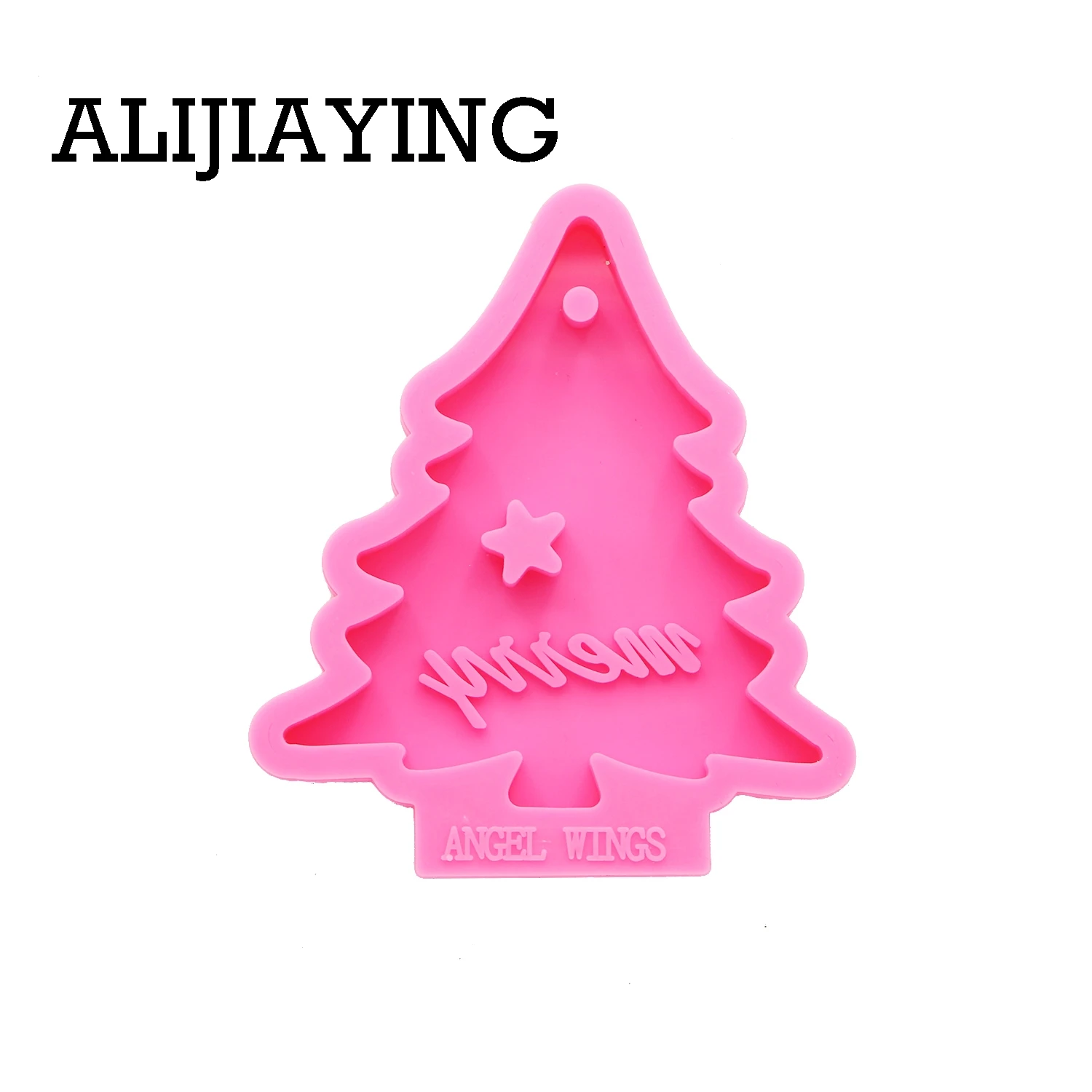 DY0132 Shiny Christmas decoration christmas tree snowflakes silicone mold DIY craft pendant for jewelry epoxy resin table