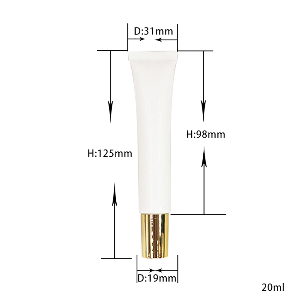 

White Soft Tube with High Rotate Lid,20ml Cream Tube Cosmetic