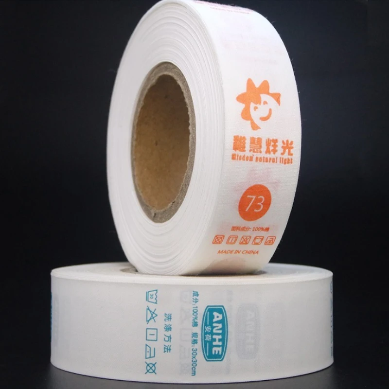 Width3cm Printed Ribbon Synthetic With Home Textile Clothing And Apparel Custom Washing Label Wool Composition Label