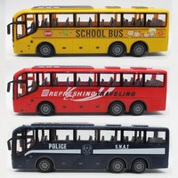 1:16 Radio Remote Control Bus 4CH Racing Model RC Car 27 MHZ Police Bus Lights Simulation School Bus Tour Bus Model Toy For Kids