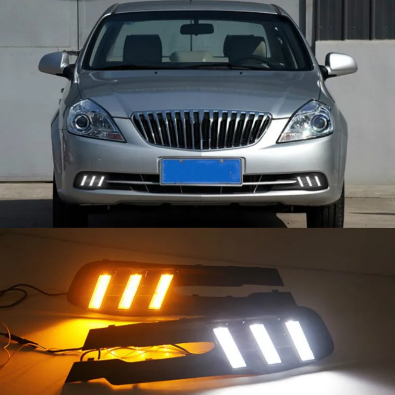 2pcs LED DRL daytime running light For Buick Excelle 2013-2015 White yellow blue Front Fog Lamp Day Light