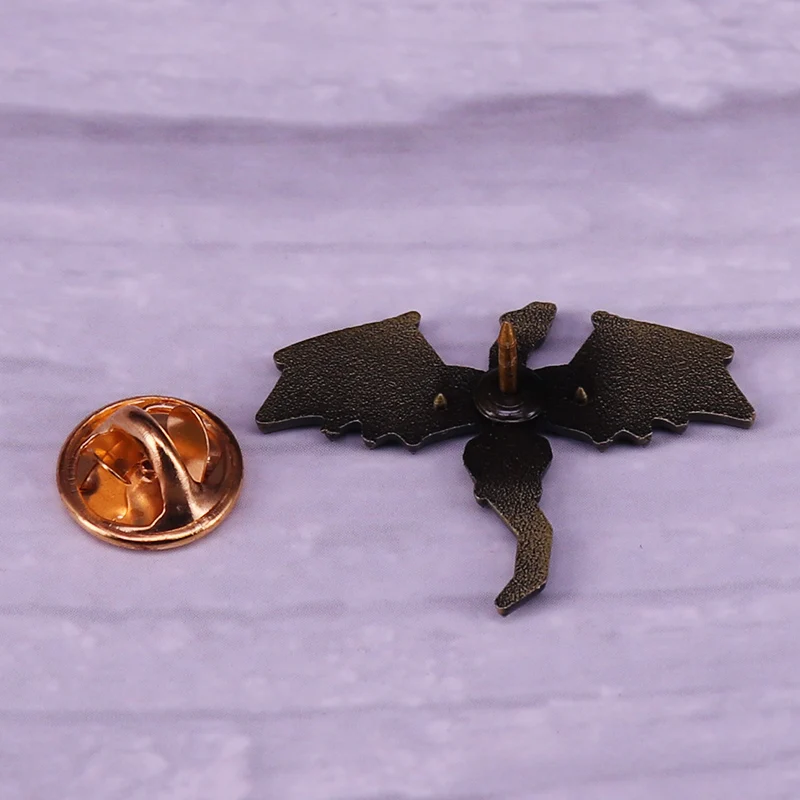 Twilight Bat Pins Celestial Spooky Goth Witchy Badge Cute Halloween Gift for Friends