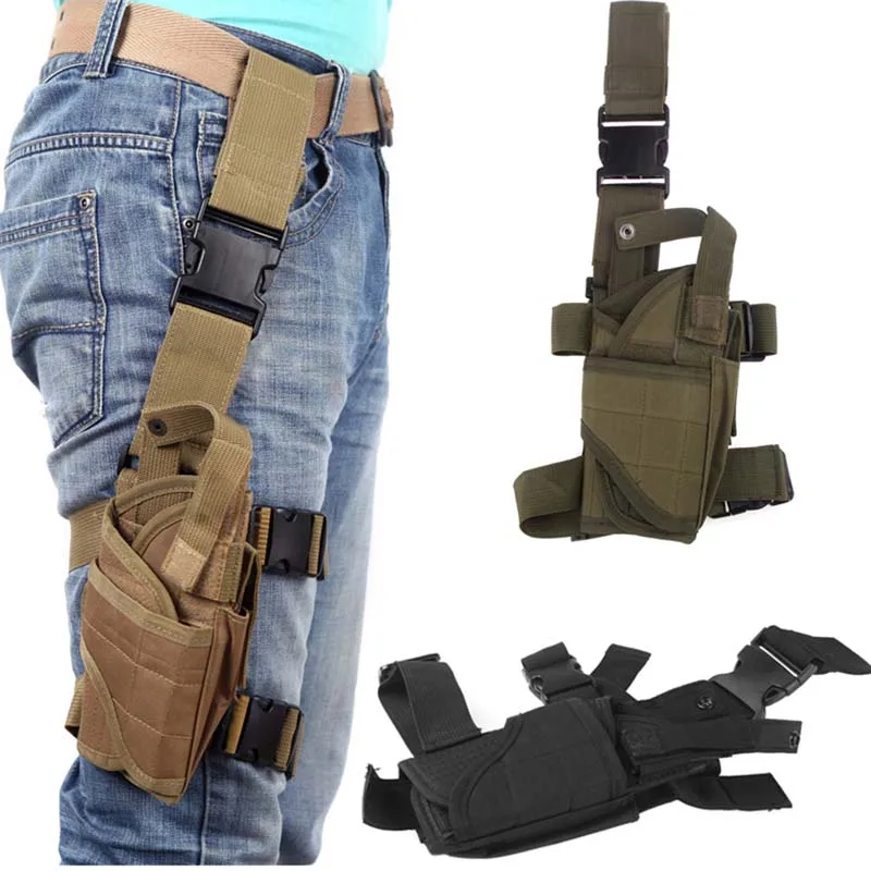 Right Hand Military Tactical Thigh Handgun Bag Hunting Thigh Strap Holster Universal Drop Leg Holster Suitable for All Handguns