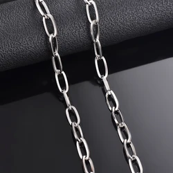 1Pc Width 6mm*12mm Stainless Steel Cable Oval Link Chain Necklace for DIY Jewelry Findings Making