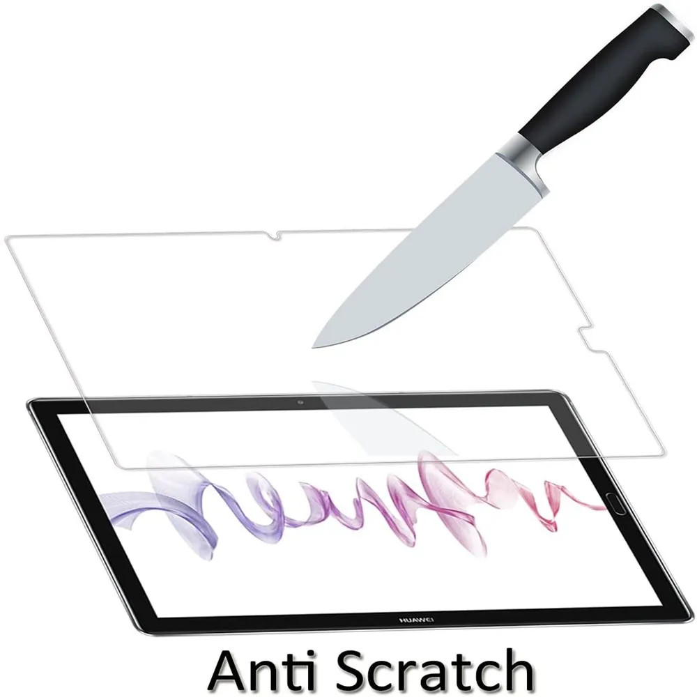 واقي شاشة لوحي من الزجاج المقسى لهاتف هواوي Mediapad M6 10.8 مقاس M5 10 10.8 بوصة مضاد للبصمة ومضاد للخدش