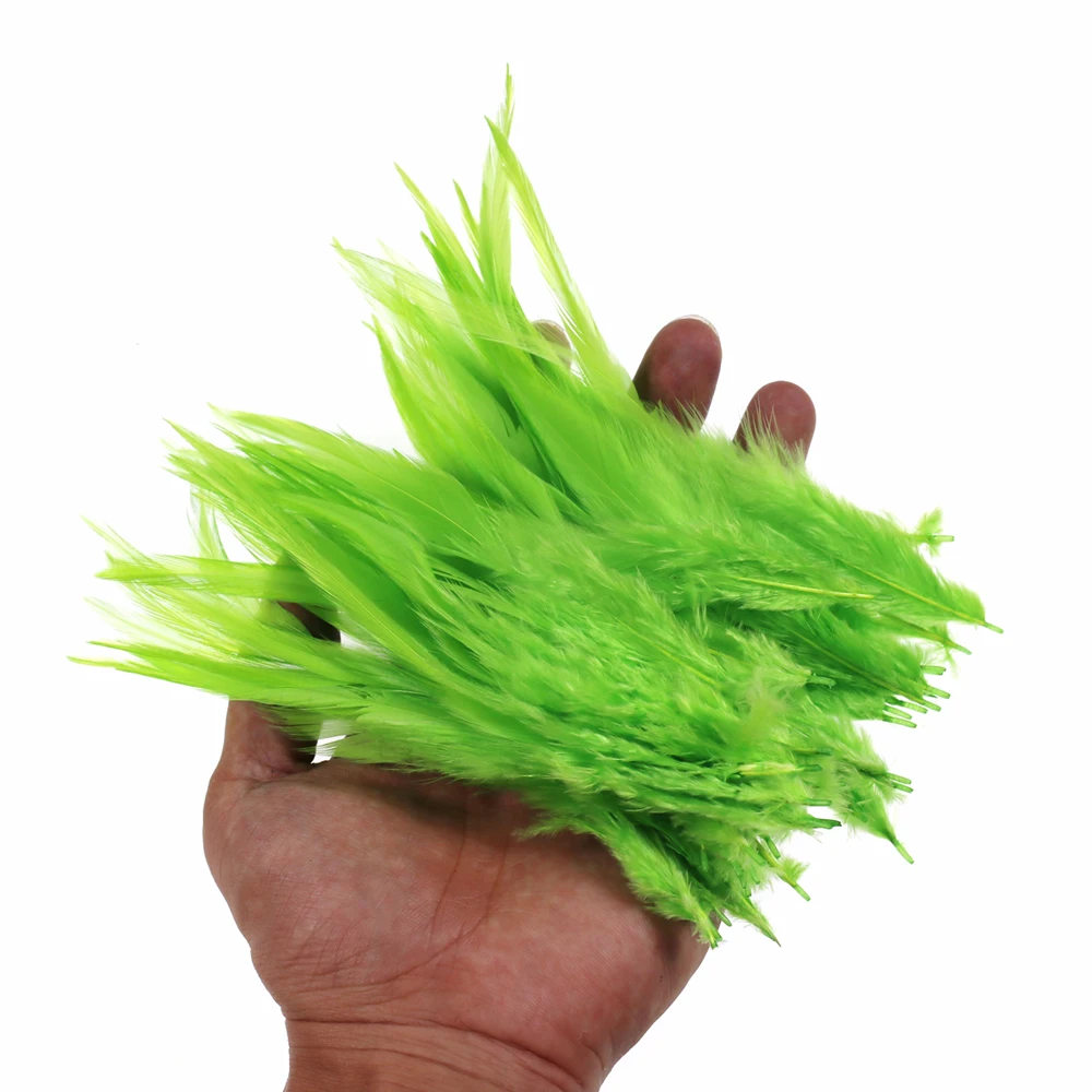 50 Stück Fliegenbindematerial: Natürliche Hühner-/Hahnsattelfedern für Streamer & Woolly Bugger Fliegen – Detail 7