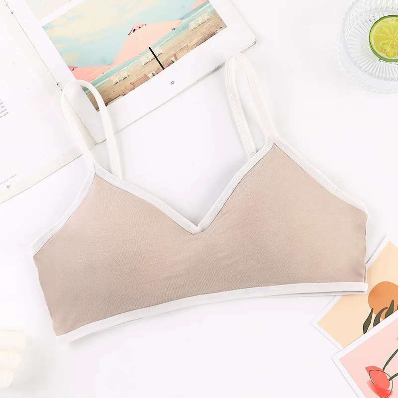 New Women\'s Cotton Underwear Tube Tops Sexy Color Matching Bra Fashion Sports Comfort Tank Up Girl Suspender Underwear Lingerie
