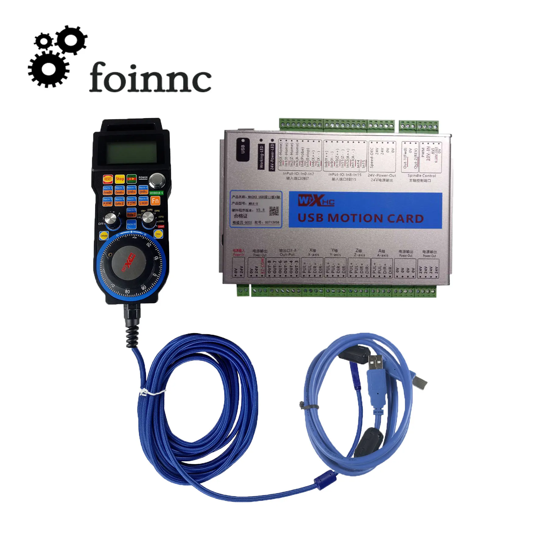 Match3/4 USB Cable CNC Controller Core synthesis controller+Digital Display Handwheel laser flame, plasma cutting machine