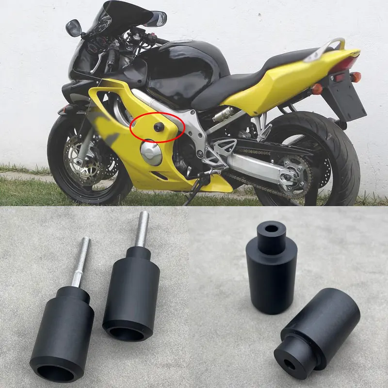 Motorcycle Black / Carbon No Cut Frame Sliders Crash Falling Protection For Honda CBR600 CBR 600 F4/F4i 1999 - 2004 2005 2006