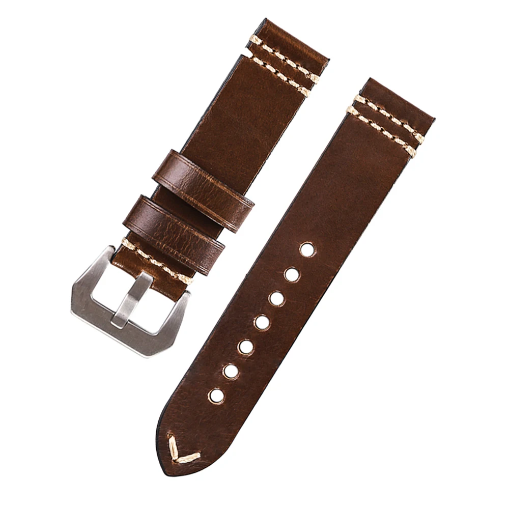 Leather Watch Strap For Watch GT2 46mm Handmade Watchband 20mm 22mm Red Blue Genuine Leather Bracelet for Watch High quality