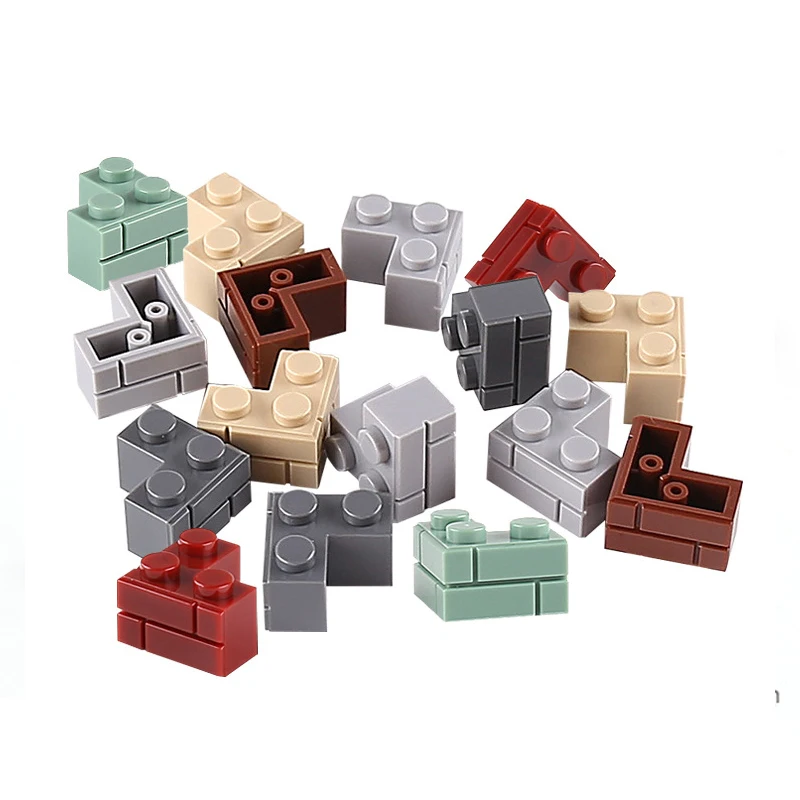 Building Blocks Thick Wall Figures Bricks MOC Parts Bricks City Accessories Sandbags Stairs Ladders DIY Fence 98283 15533 6020