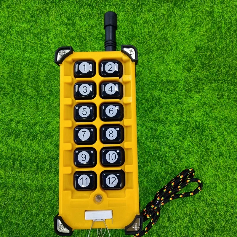 20–300m Industrie-Funkfernbedienung 12V–48V DC, 12 Kanäle, 433 MHz, Empfänger Mit Schaltmodi (Momentan, Rastend, Toggle)