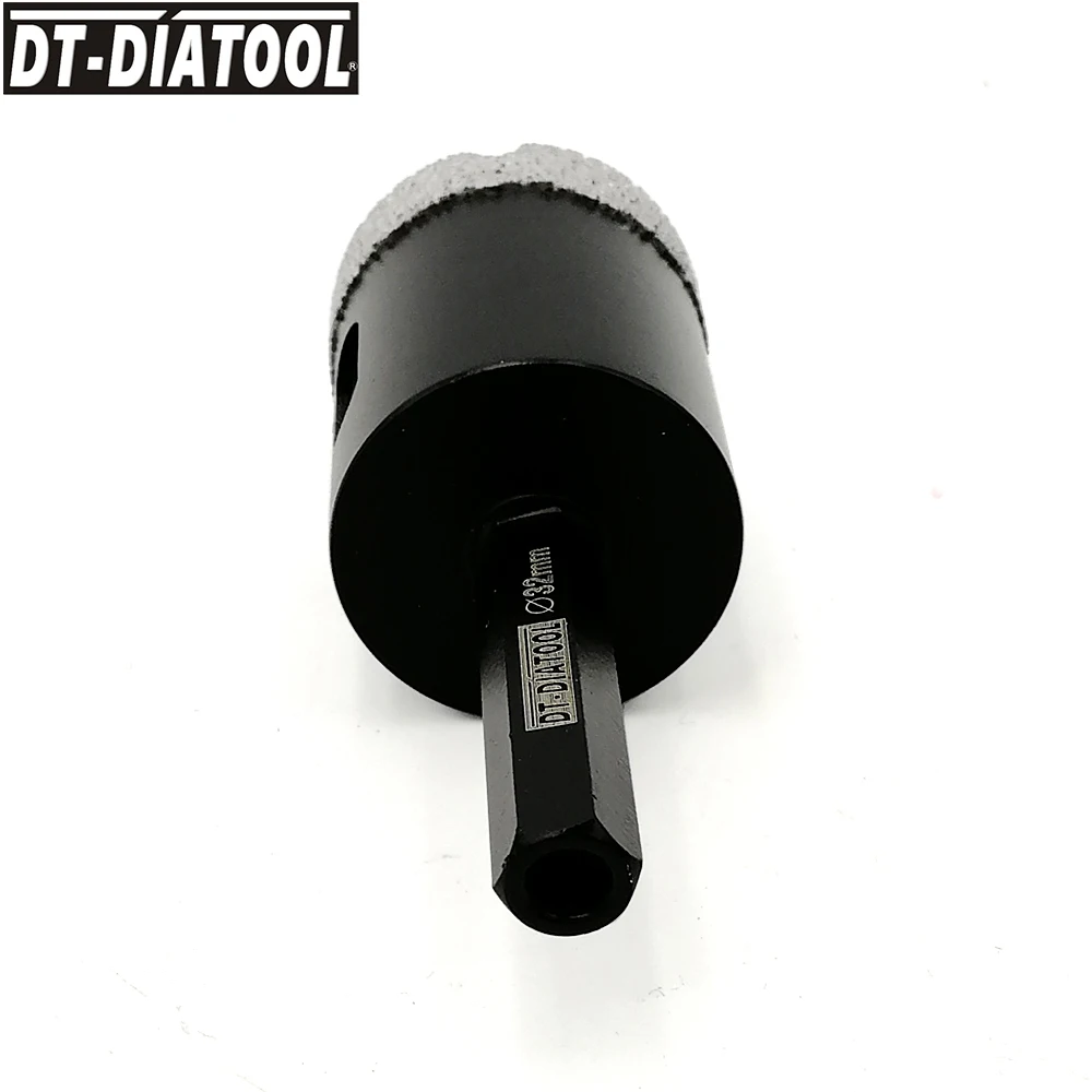 DT-DIATOOL Dia 32mm Vacuum Brazed Hexagon Shank Diamond Drill Core Bit Granite Marble Hole Saw Ceramic Tile Dry Drilling Bit
