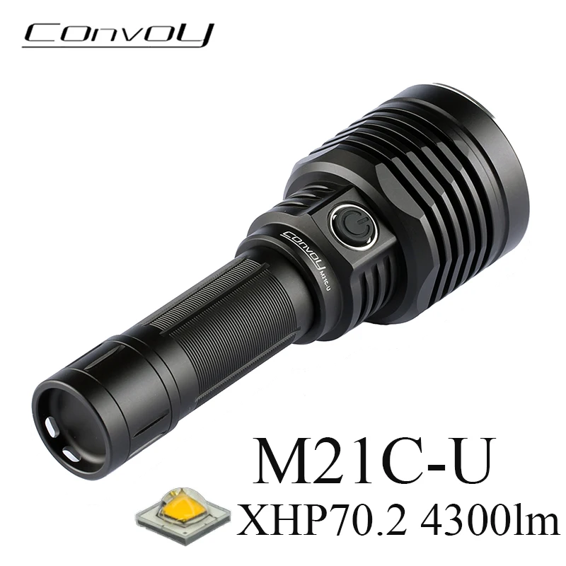 Convoy M21C-U XHP70.2 Lanterna Led High Powerful Flashlight 4300lm Linterna Flash Light Torch 21700 Hunting Camping Work Lantern