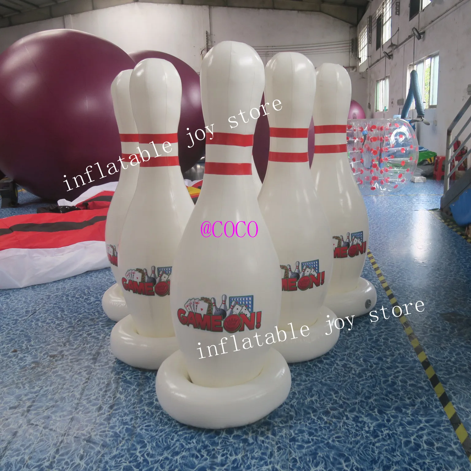 

free shipping to door!bubble inflatable human bowling pins,6 pcs a lot giant inflatable bowling ball game for sale