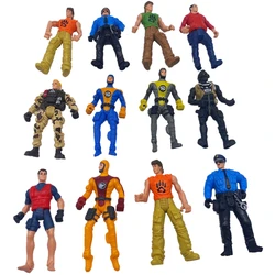 1Pce Plastic Soldiers Special Forces Police Racer Models Joint Movable Realistic Action Figures Boys Gift Kids Toys Playset