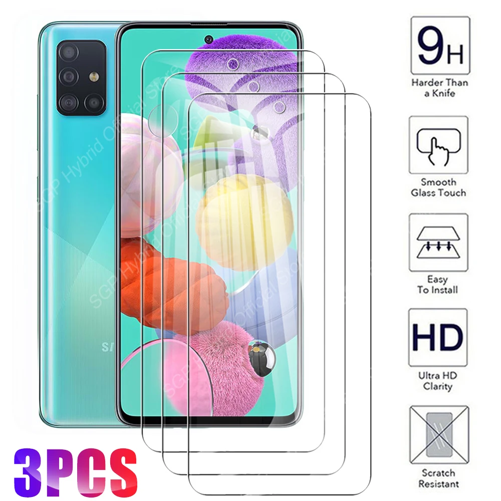 3 Pcs A 51 54 53 52 9H Protective Glass For Samsung A51 Screen Protector For Samsung Galaxy A54 M51 A52 A53 Tempered Glass Film