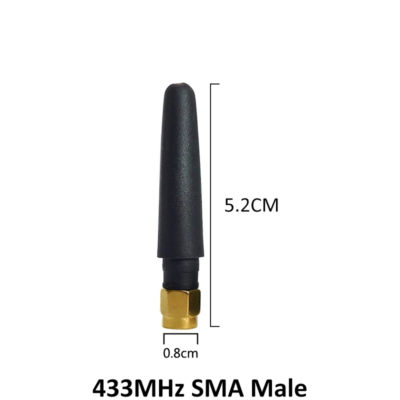 GRANDWISDOM 20pcs 433mhz antenna 2-3dbi sma male lora antene iot module lorawan antene ipex 1 SMA female pigtail Extension Cable