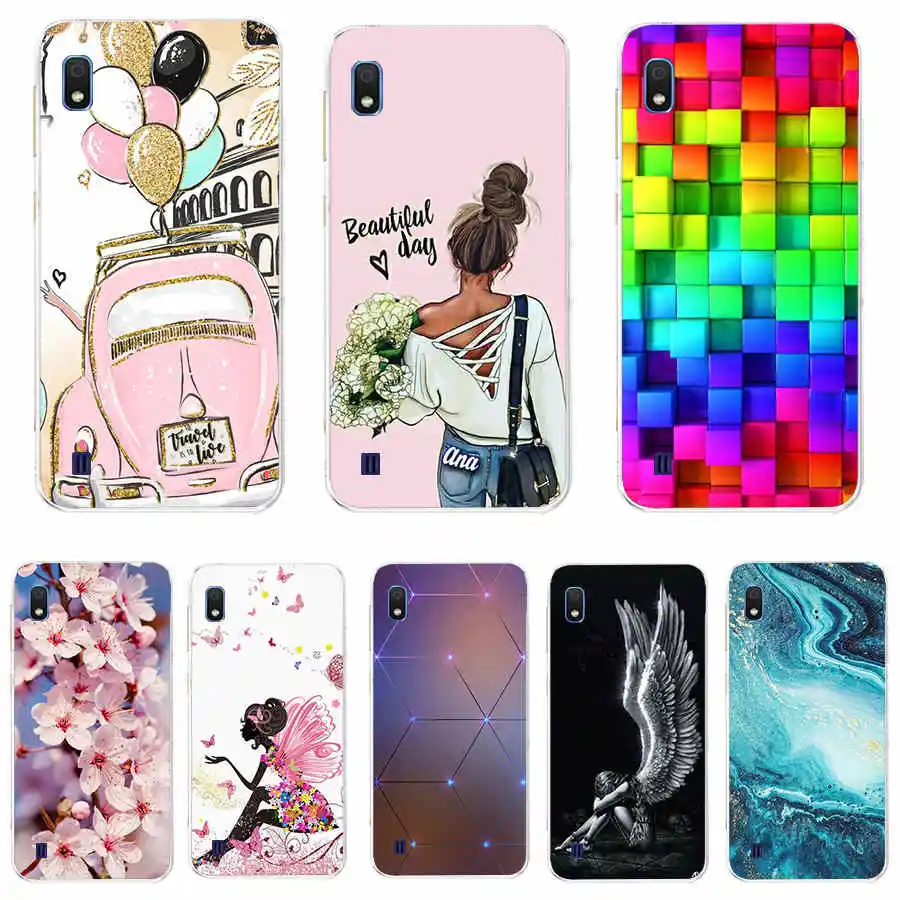 Case For Samsung Galaxy A10 S Phone Case Silicone Soft TPU Cover For Samsung A10 A10s Cute Flower Bumper