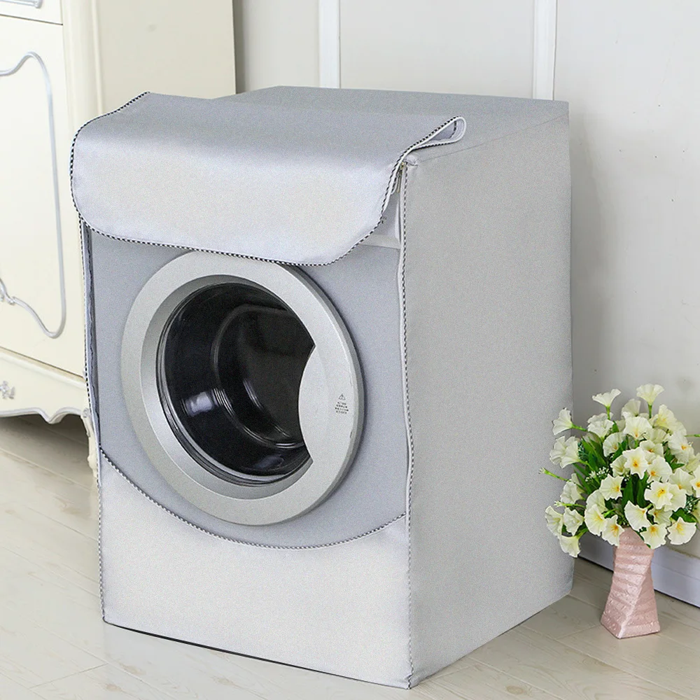 

Waterproof Case Silver Coating Washing Machine Cover Sunscreen Front Load Laundry Dryer Covers Washing Machine Cover Dustproof