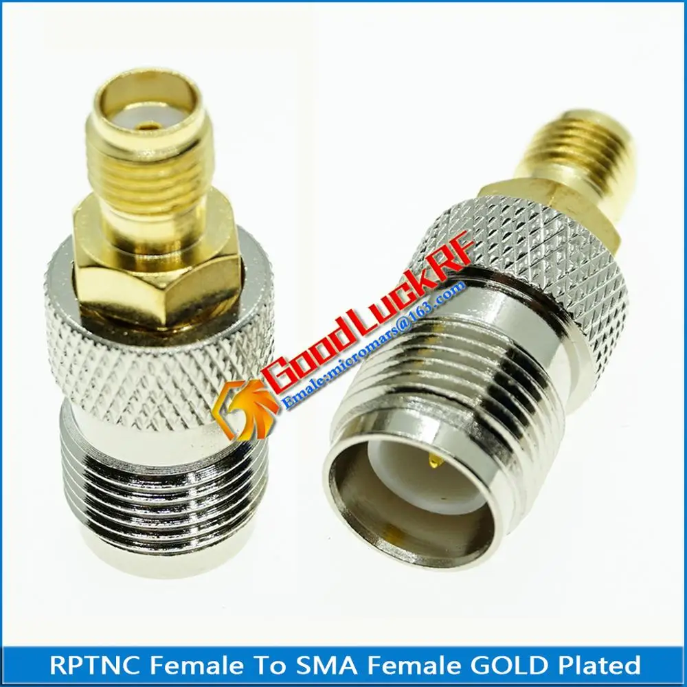 

1X Pcs RPTNC RP-TNC RP TNC Female to SMA Female Plug RPTNC to SMA Gold Plated Straight Coaxial RF Connector Adapters