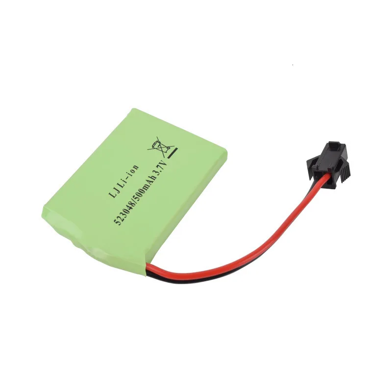 Batería de iones de litio de 3,7 V, 500mAh, 523048 + cargador para Control remoto, batería eléctrica para juguetes de dinosaurios, tambor de mano para máquina de apoyo RC