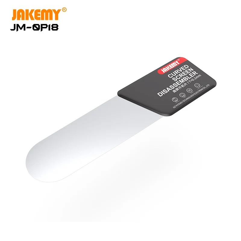 Jakemy 0.1 Mm Ultra Thin Flexibele Stalen Koevoet Spudger Demonteren Kaart Voor Iphone Samsung Gebogen Scherm Opening Repair Tools