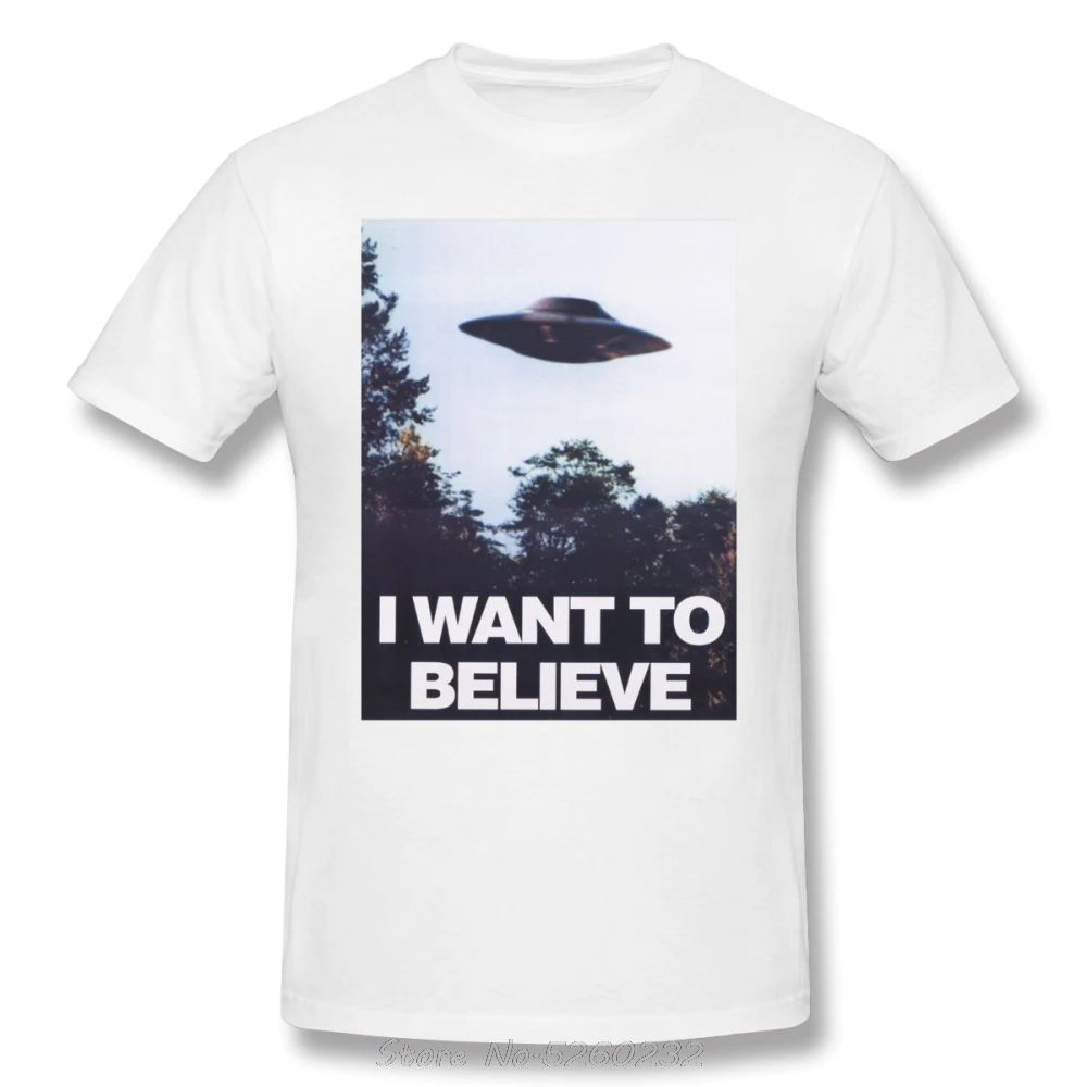 Clown T Shirt The X Files I Want To Believe T-Shirt Men Streetwear Tee Shirt Awesome 4xl Printed  Cotton Short-Sleeve Tshirt