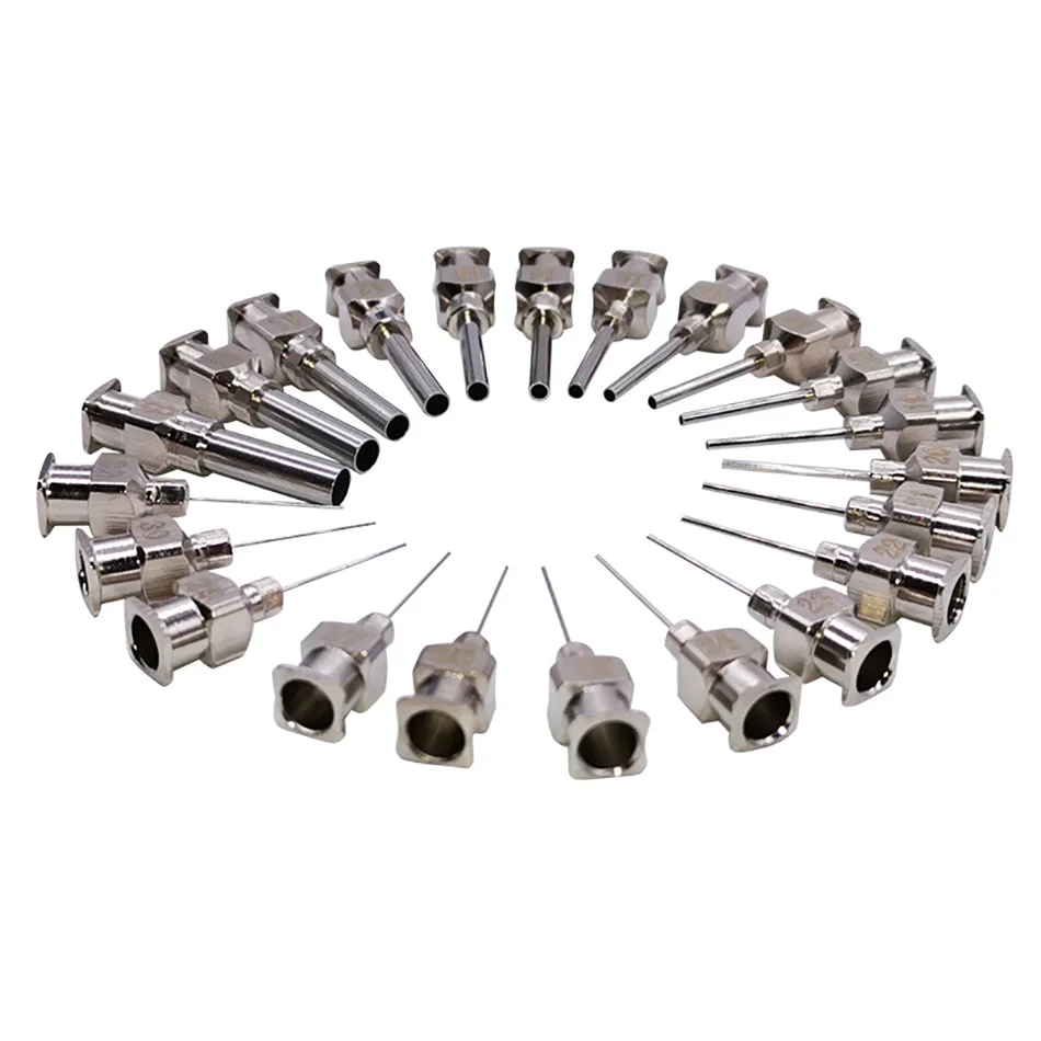 12 Stück 1/2 Zoll Dosiernadeln 8 9 10 11 12 13 14 15 16 17 18 19 20-30 g Edelstahl-Metallspritzenspender Kleber stumpf – Detail 4